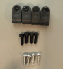 Gridiron1 Dark Pewter Mini Facemask Clips with Silver Screws (These are not painted)